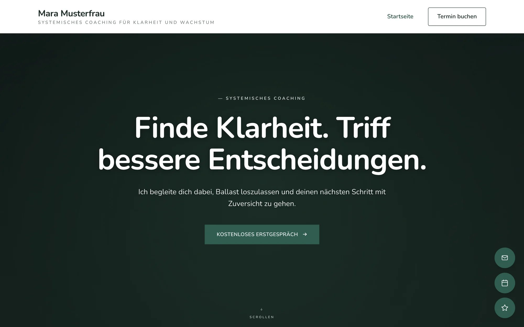 Coachseite im Einsatz — Eine ruhige Bühne für achtsame Arbeit, ohne Technik-Stress.