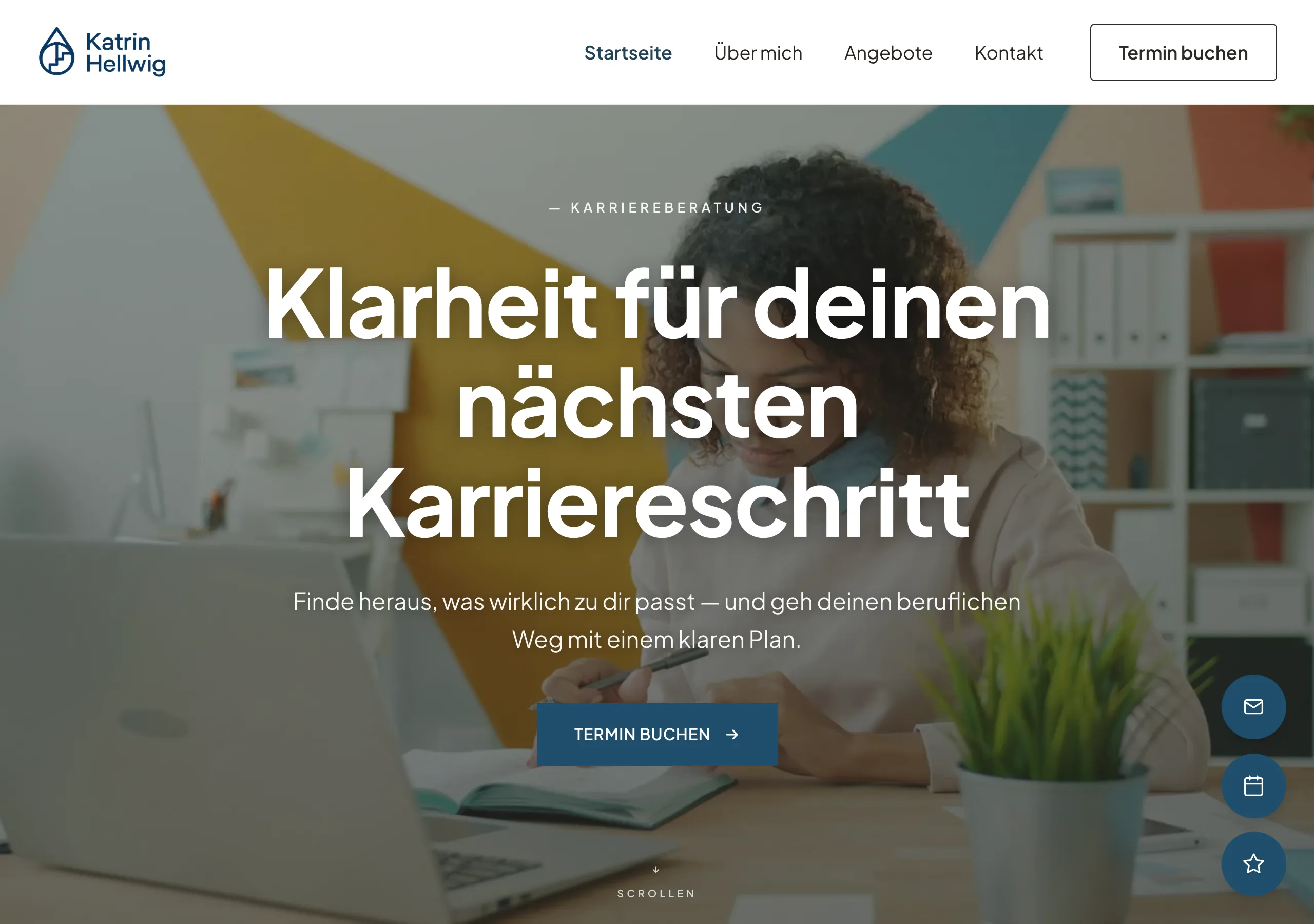 Website einer Karriereberatung, gebaut mit Coachseite