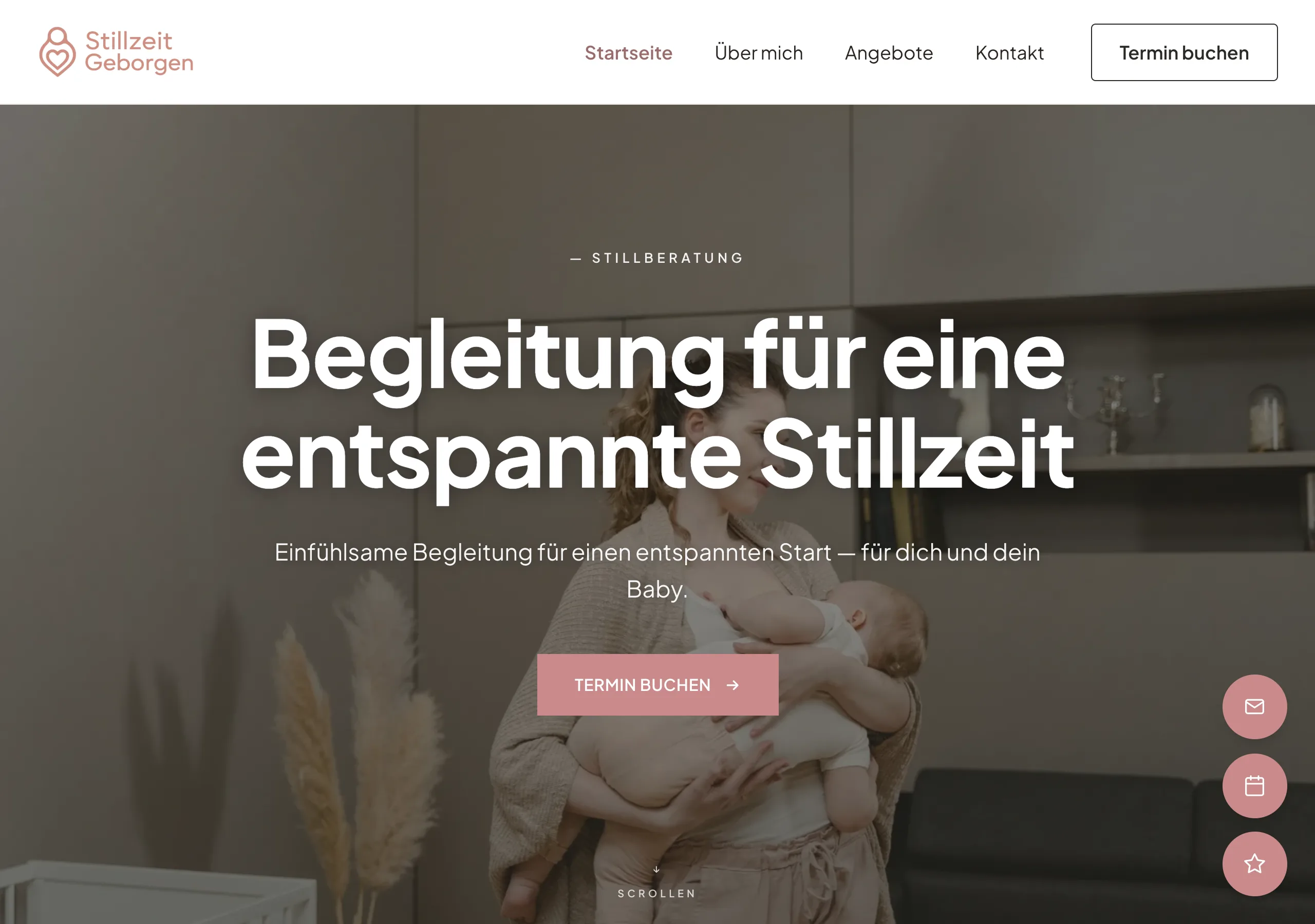 Website einer Stillberatung, gebaut mit Coachseite