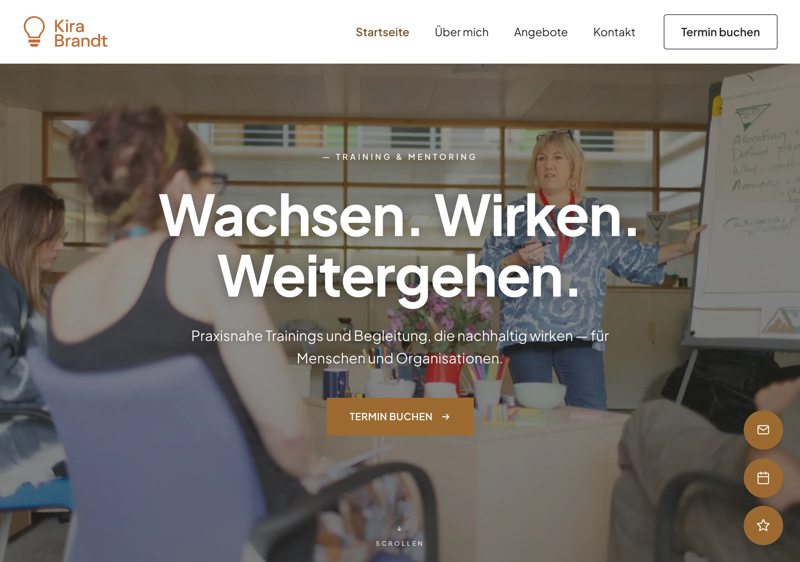 Website eines Trainers, gebaut mit Coachseite